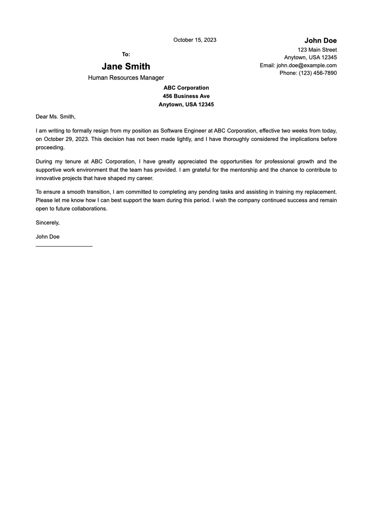 Professional resignation letter from content marketing manager_variant_1